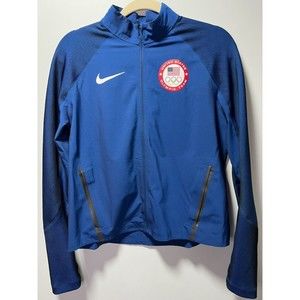 Nike United States USA 2016 olympic Team Blue Zip Jacket Size medium